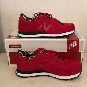 New Balance 574 Red/Leopard